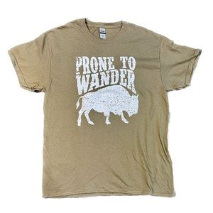Prone To Wander Buffalo Roam Graphic Tee Size Large